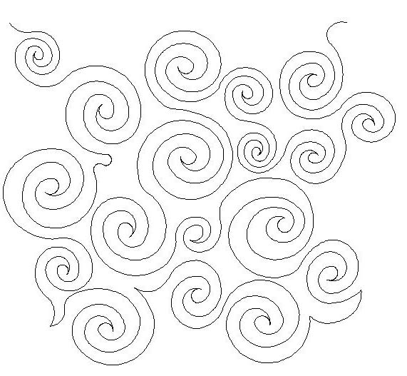 Swirls simple Digital Pattern | Sweet Dreams Quilt Studio - Edge to ...